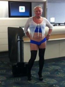 US Airways Man In Women s Underwear Man Flying In Panties