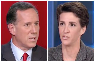 santorum maddow