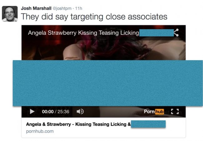 650px x 451px - TPM's Josh Marshall Tweets Out Porno Link to Shock of Political ...