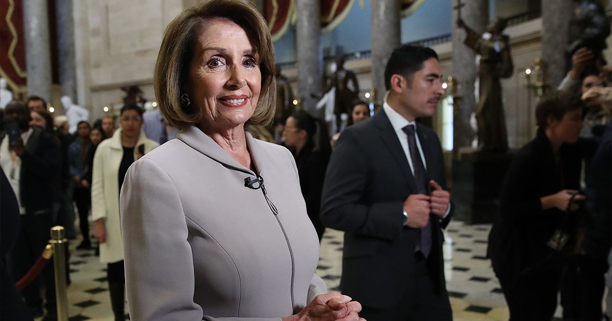 Nancy Pelosi, U.S. Capitol, January 2019, Photo by Win McNamee/Getty Images