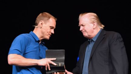 Donald Trump Shakes Hands with Pastor David Platt, McLean Bible Church