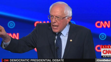 Independent Vermont Senator and Democratic presidential candidate Bernie Sanders went after CNN anchor Jake Tapper over his line of questioning on health care, shouting 