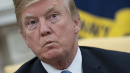 WASHINGTON, DC - JULY 2: U.S. President Donald Trump meets with Netherlands Prime Minster Mark Rutte (not pictured) in the OVal Office of The White House on July 2, 2018 in Washington, DC. (Photo by Chris Kleponis-Pool/Getty Images)
