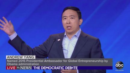 Andrew Yang Announces UBI Giveaway at Third Dem Debate