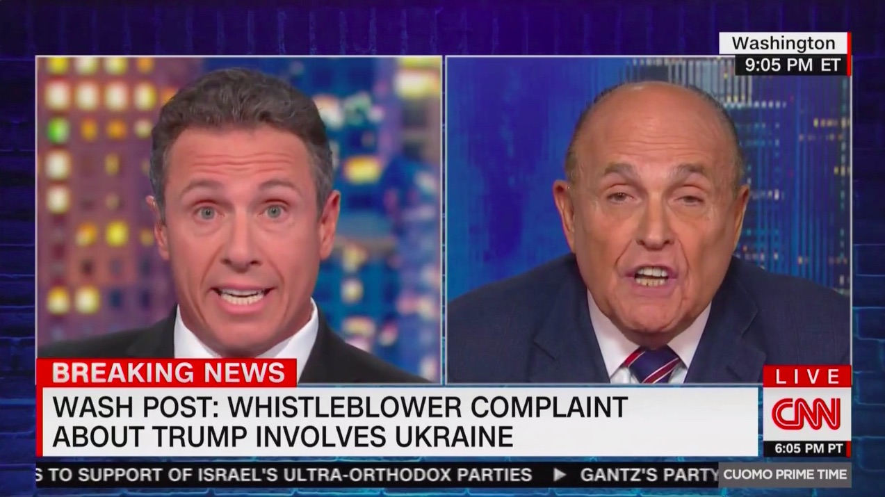 Twitter Erupts Over Rudy Guiliani's CNN Chris Cuomo Interview