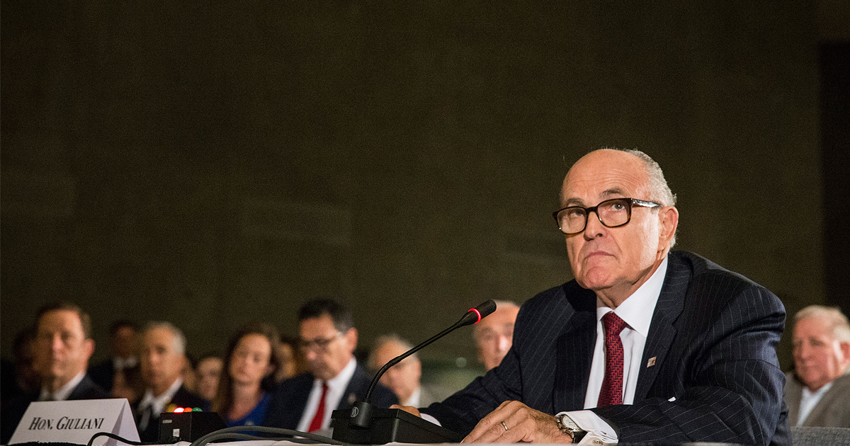 Rudy Giuliani testifies at a U.S. House of Representatives Committee hearing
