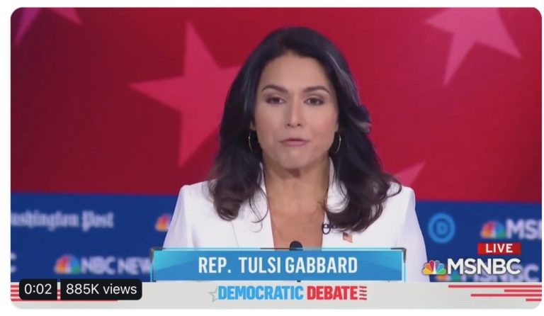 Trump Campaign Twitter Promotes Tulsi Gabbard's Ripping Democrats