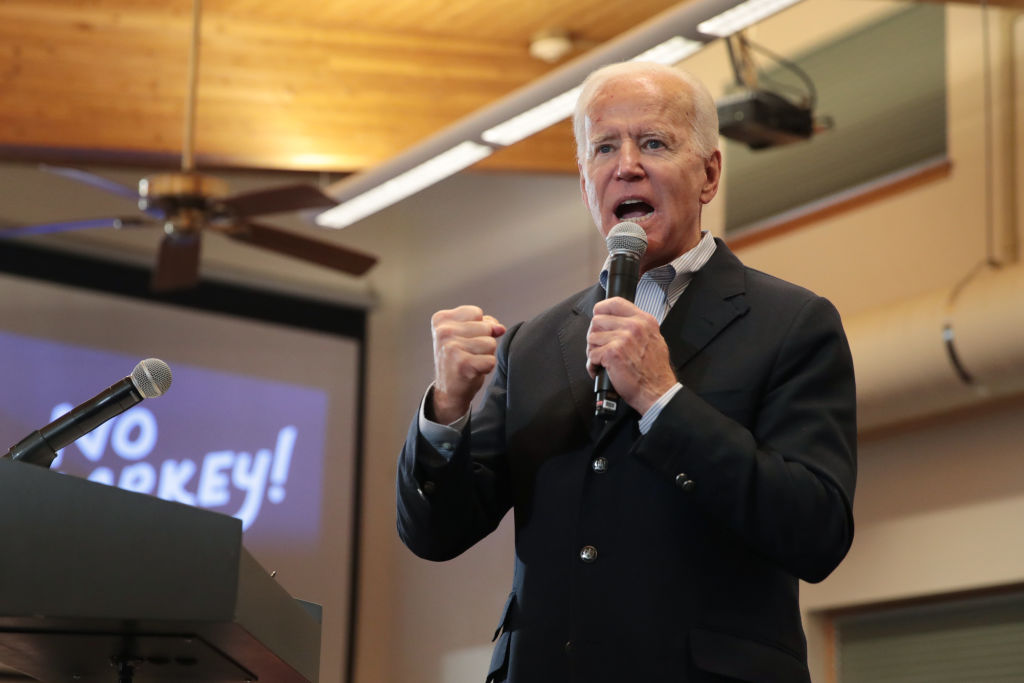 Presidential Candidate Joe Biden Continues "No Malarkey" Bus Tour Through Iowa