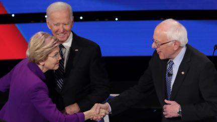 Elizabeth Warren Bernie Sanders Joe Biden