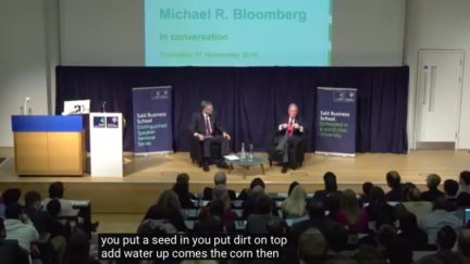 Bloomberg Mocks Farming in Biz School Talk