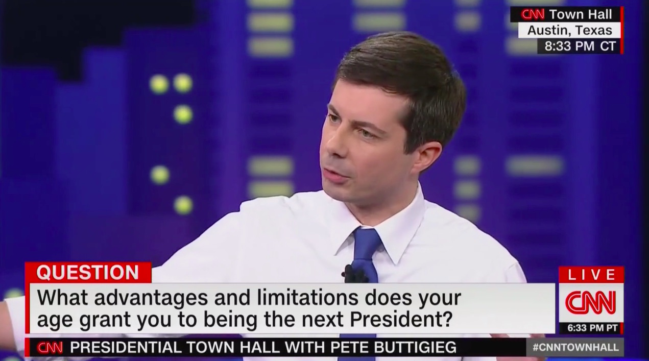 Buttigieg Campaign Busted for Adding Fake Cheers to CNN Town Hall Clip of Mayor Pete