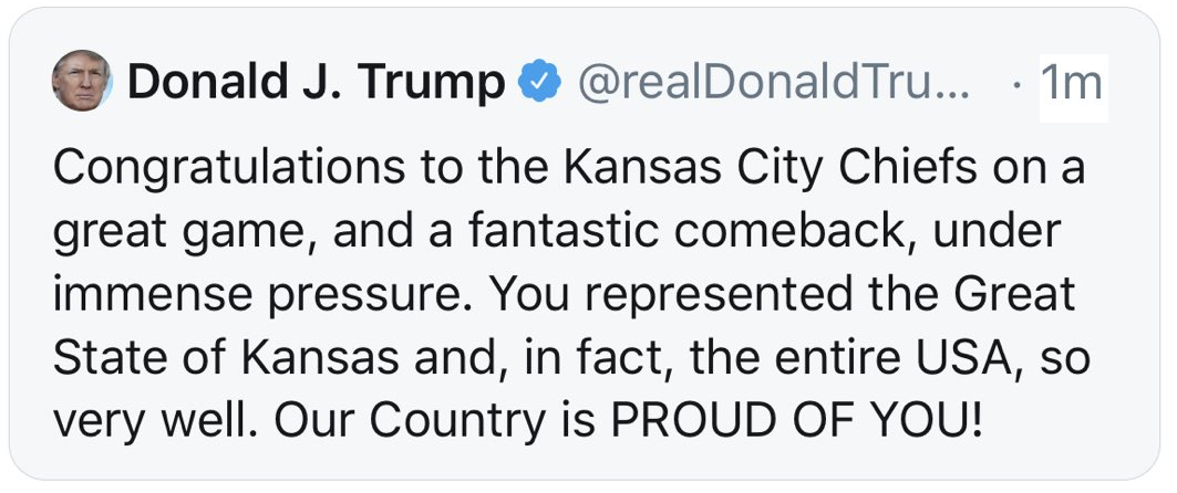 Donald Trump thought the Kansas City Chiefs are from Kansas 