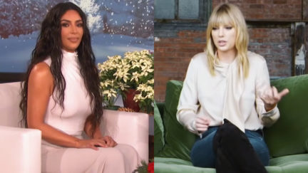 Kim Kardashian West and Taylor Swift - images via screenshot