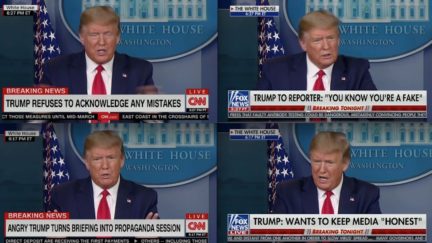 CNN, Fox News Use Dueling Chyrons to Report on Trump's Bizarre Coronavirus Briefing