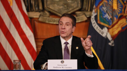 New York Governor Andrew Cuomo Holds His Daily Coronavirus Briefing In Albany