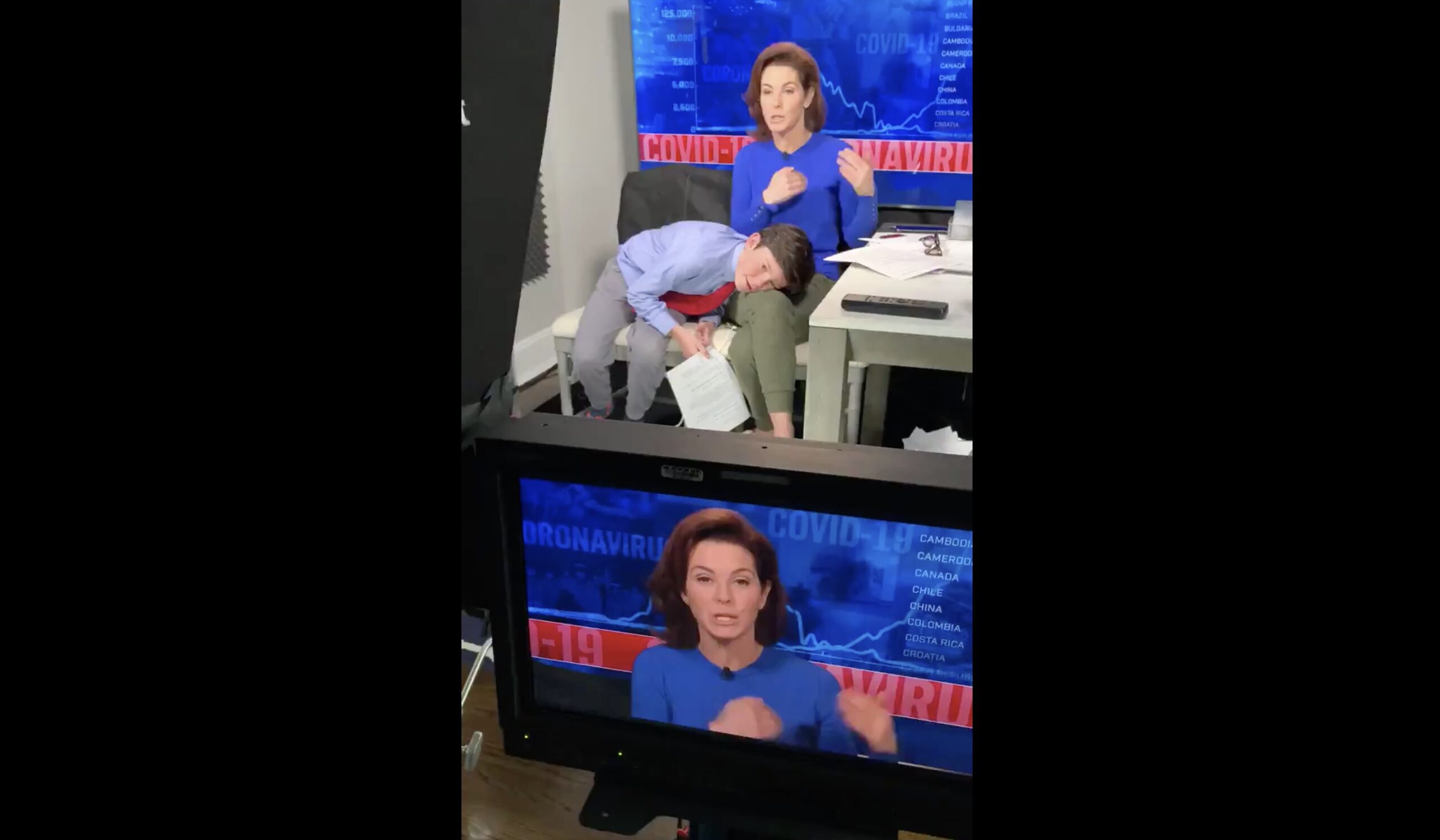 stephanie ruhle with child on lap