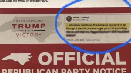 North Carolina GOP absentee ballot mailer