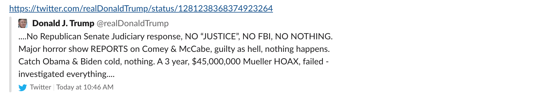 Trump Tweet
