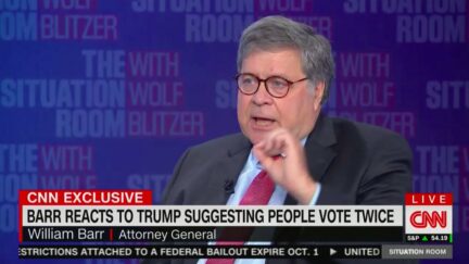 Bill Barr Dodges When Confronted by Trump's Push for Supporters to Commit Voter Fraud