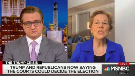Elizabeth Warren Says Trump 'Flirting with Treason' Over Peaceful Transfer Election Comments
