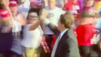 Ron DeSantis High-Fives Attendees at Florida Trump rally