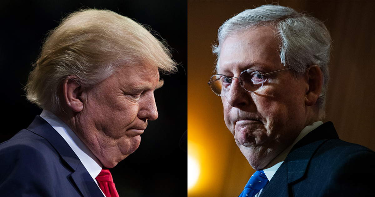 Draft Of Trump Statement Mocked Mitch McConnell Chin: Report