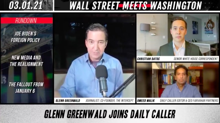 Glenn Greenwald Calls Tucker Carlson, Steve Bannon, Donald Trump Right-Wing 'Socialists'