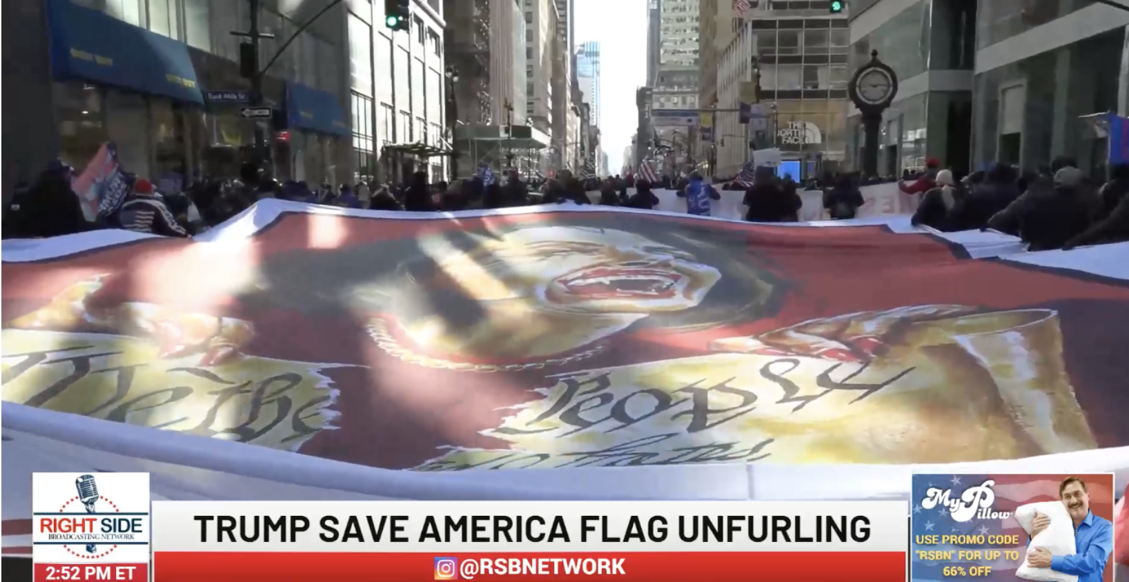 Watch Trump 24 March Rolls Down 5th Ave In New York City