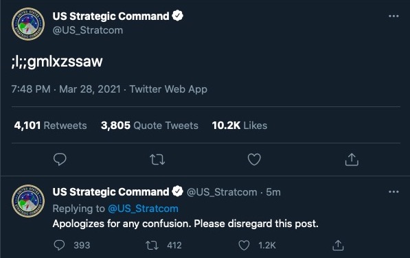 US Strategic Command tweet