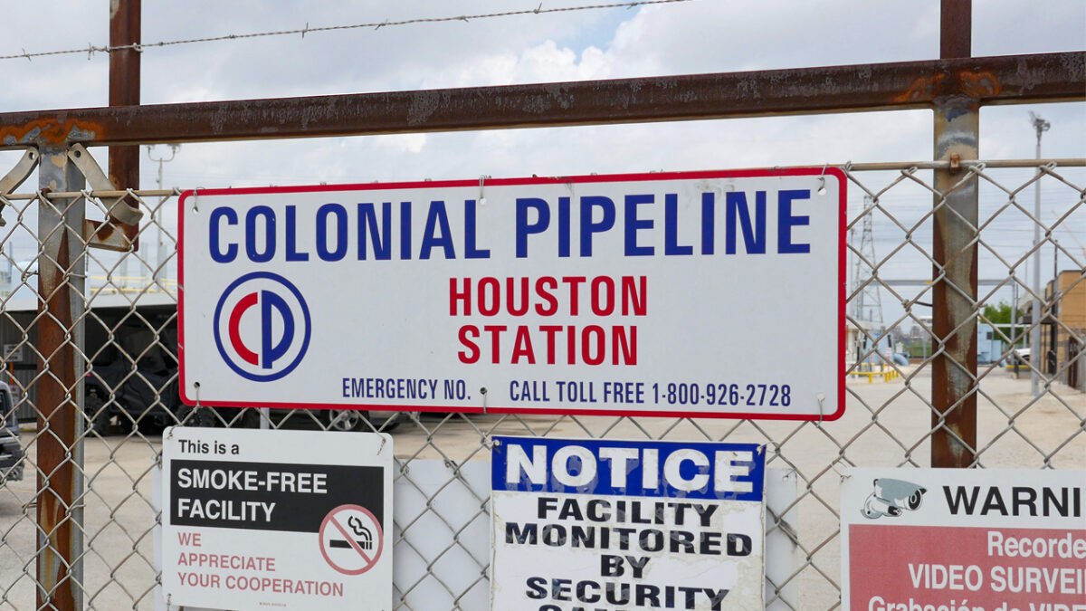 Colonial Pipeline Houston Station facility in Pasadena, Texas taken on May 10, 2021