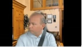Andrew Brenner, a state senator in Ohio, on Zoom Call while driving