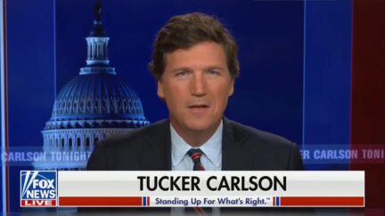 Tucker Carlson hosts Tucker Carlson Tonight on Fox News