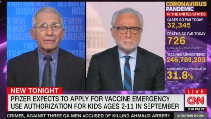 Fauci with CNN's Wolf Blitzer