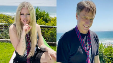 Avril Lavigne and tony hawk