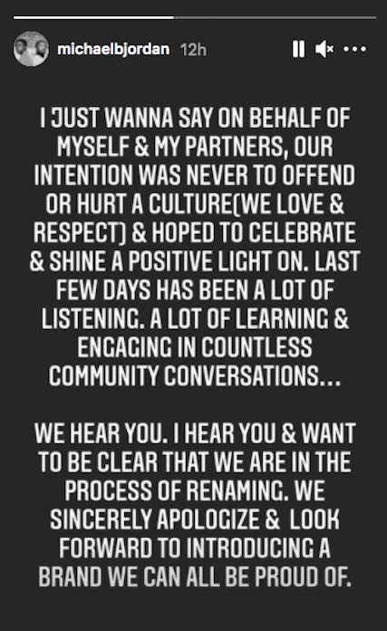 Michael B Jordan Apology