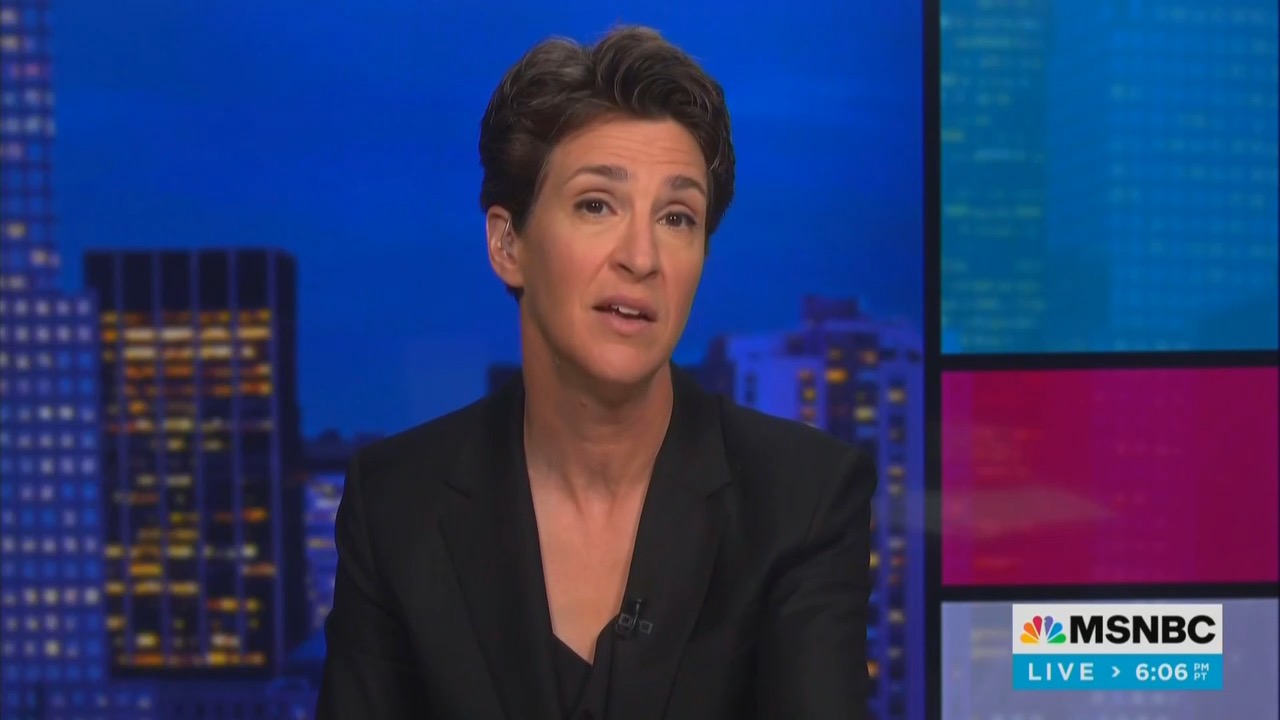 Rachel Maddow hosts The Rachel Maddow Show on MSNBC