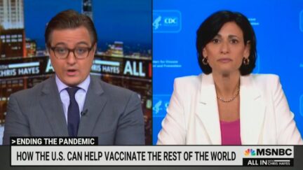 Chris Hayes and Rochelle Walensky