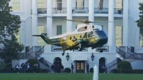 Donald Trump Departs White House Aboard Marine One Headed for Walter Reed Hospital After Covid Diagnosis