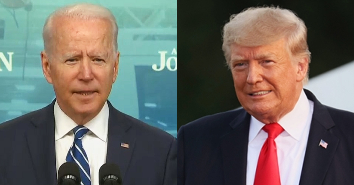 Joe Biden and Donald Trump Poll Results 7-24-21