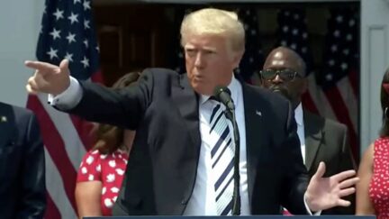 Donald Trump mimics the shooting of Ashli Babbit