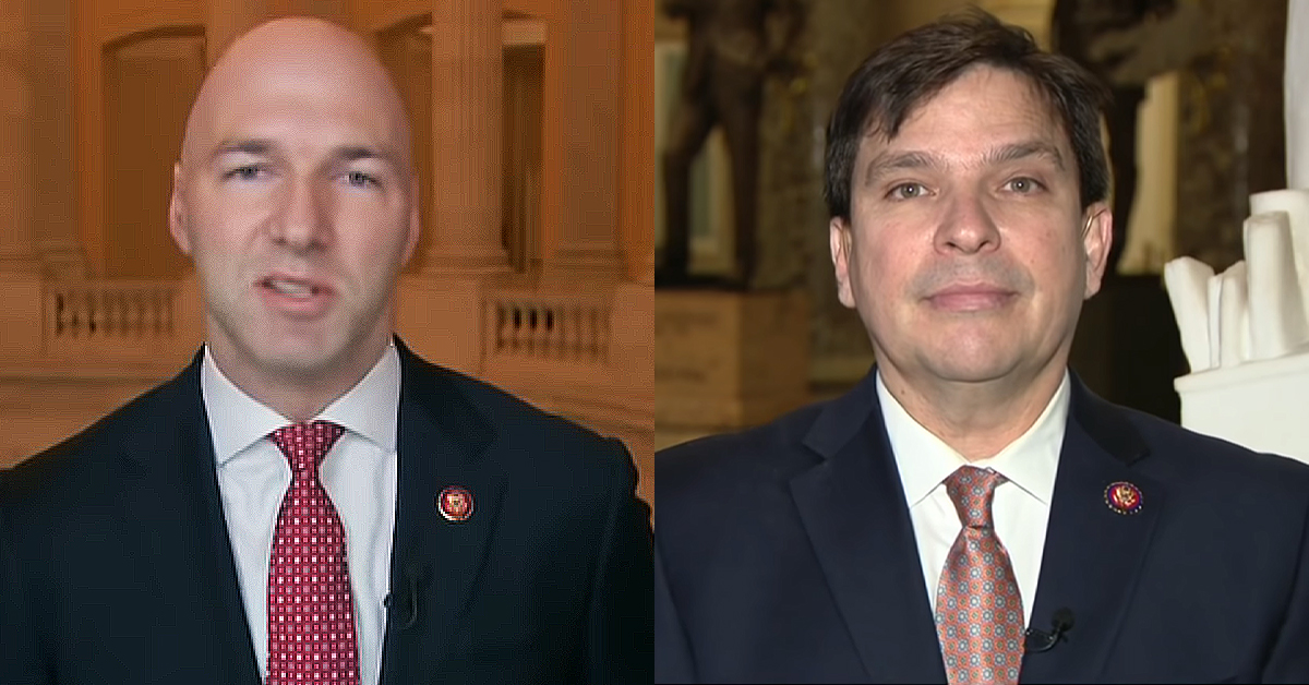 Republican Anthony Gonzalez of Ohio on left and DemocratVincente Gonzalez of Texas on the right.