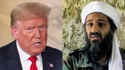 Donald Trump Osama bin Laden splitscreen
