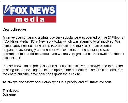 Fox News Memo