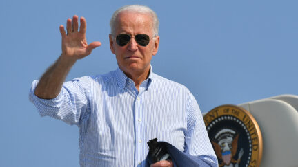 US President Joe Biden makes his way to board Air Force One