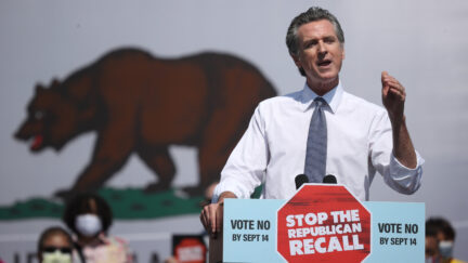 California Governor Gavin Newsom Campaigning Against Recall Effort