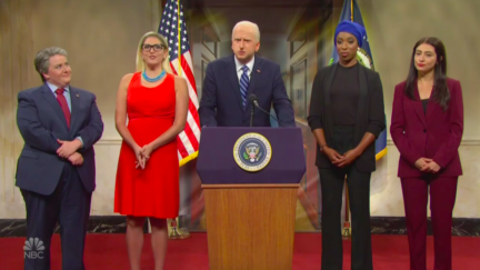 Saturday Night Live cast mocks infrastructure negotiations