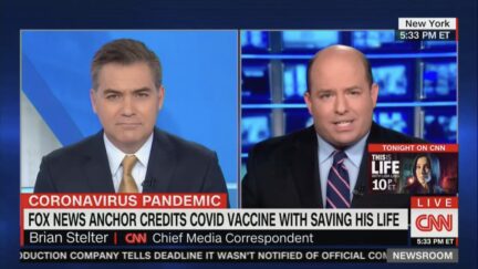Acosta and Stelter discussing vaccines at FNC