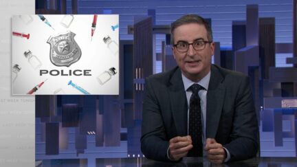 John Oliver blasts cops protesting mandates on Last Week Tonight