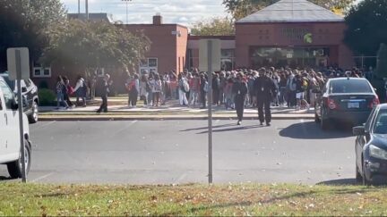 Student walk-out at Broad Run High School in Loudoun County, VA, on Oct. 26