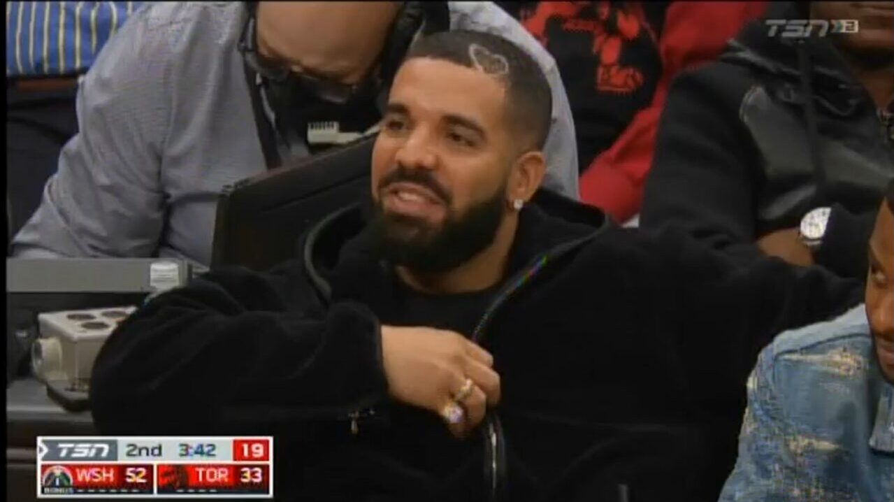 Drake baits Montrezl Harrell into technical foul